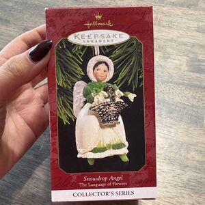 Hallmark Keepsake 1997 Snowdrop Angel Ornament Language of Flowers Series